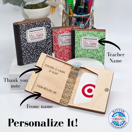 Composition Book Gift Hard Holder