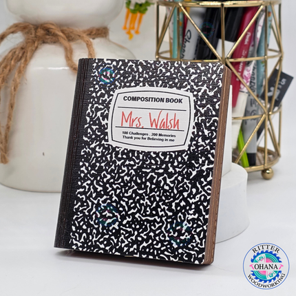 Composition Book Gift Hard Holder