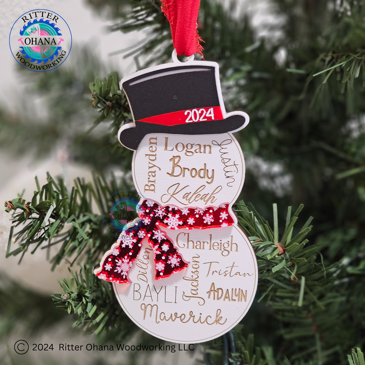 Family Snowman Ornament