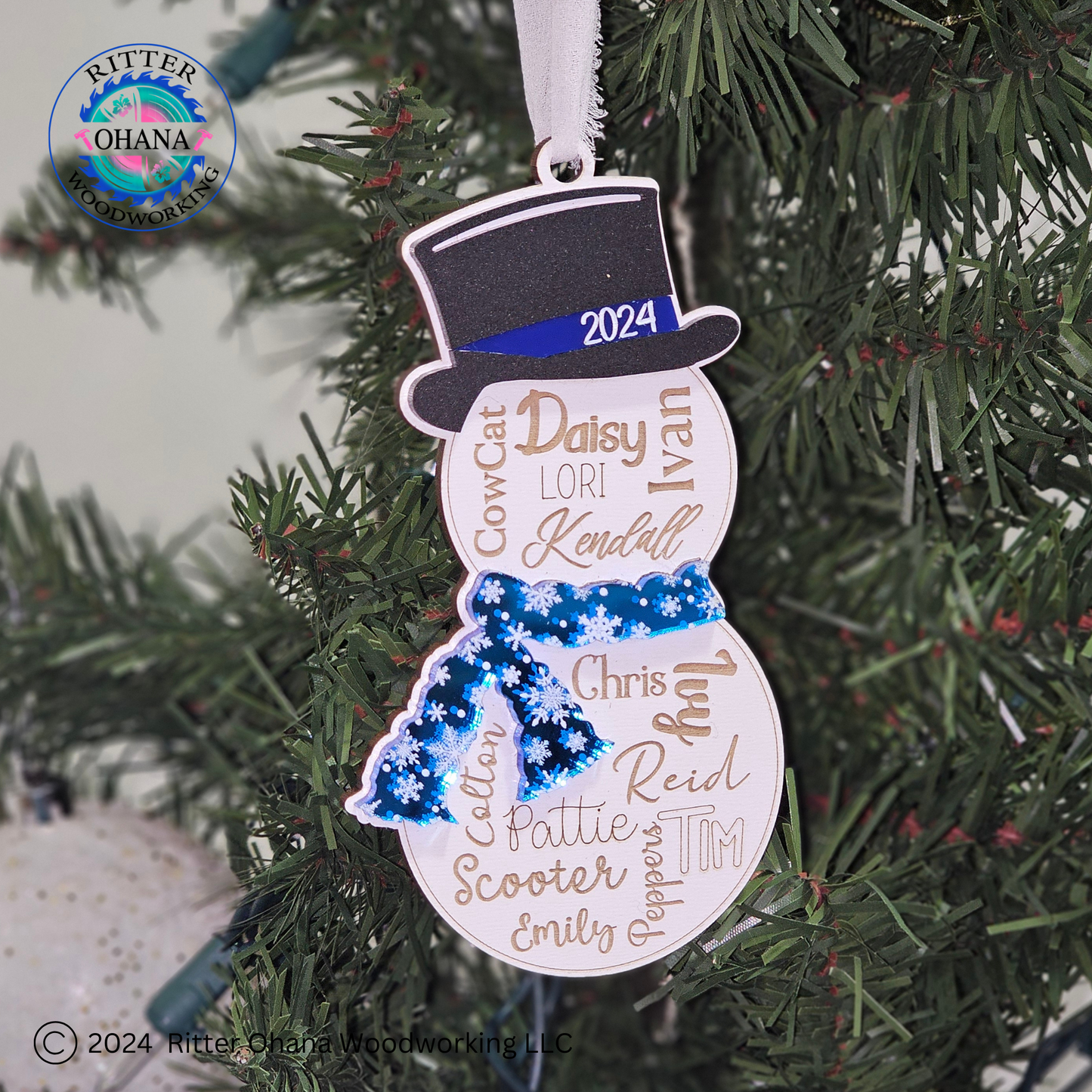 Family Snowman Ornament