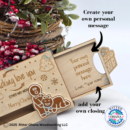 Christmas Gingerbread Naughty Gift Card Holder