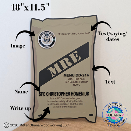 MRE Military Plaque