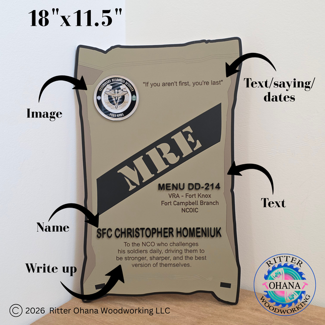 MRE Military Plaque
