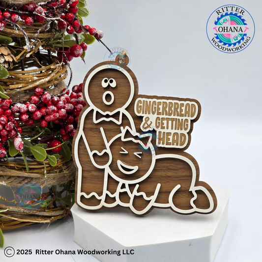 Naughty Gingerbread Ornament-Getting Head