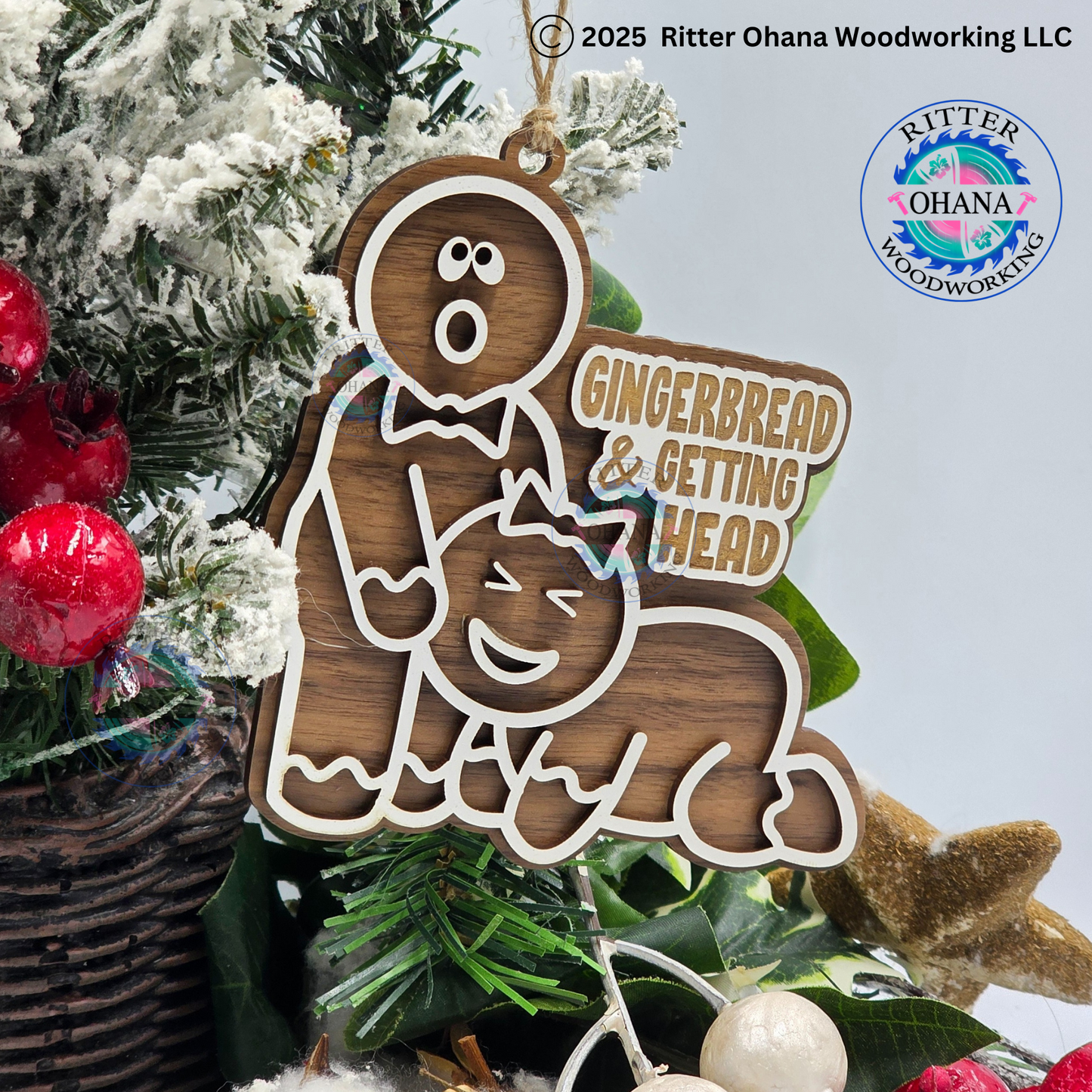 Naughty Gingerbread Ornament-Getting Head