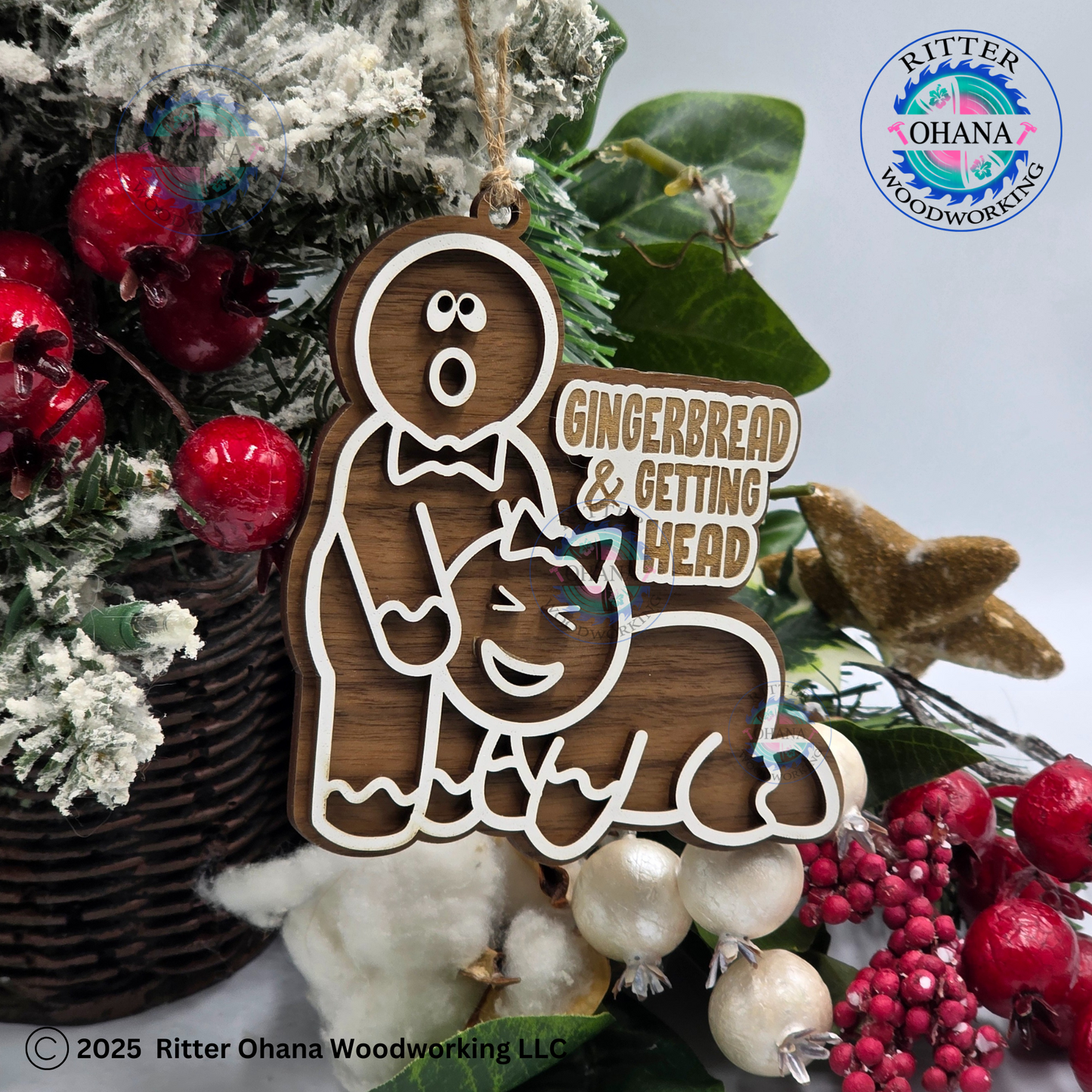Naughty Gingerbread Ornament-Getting Head