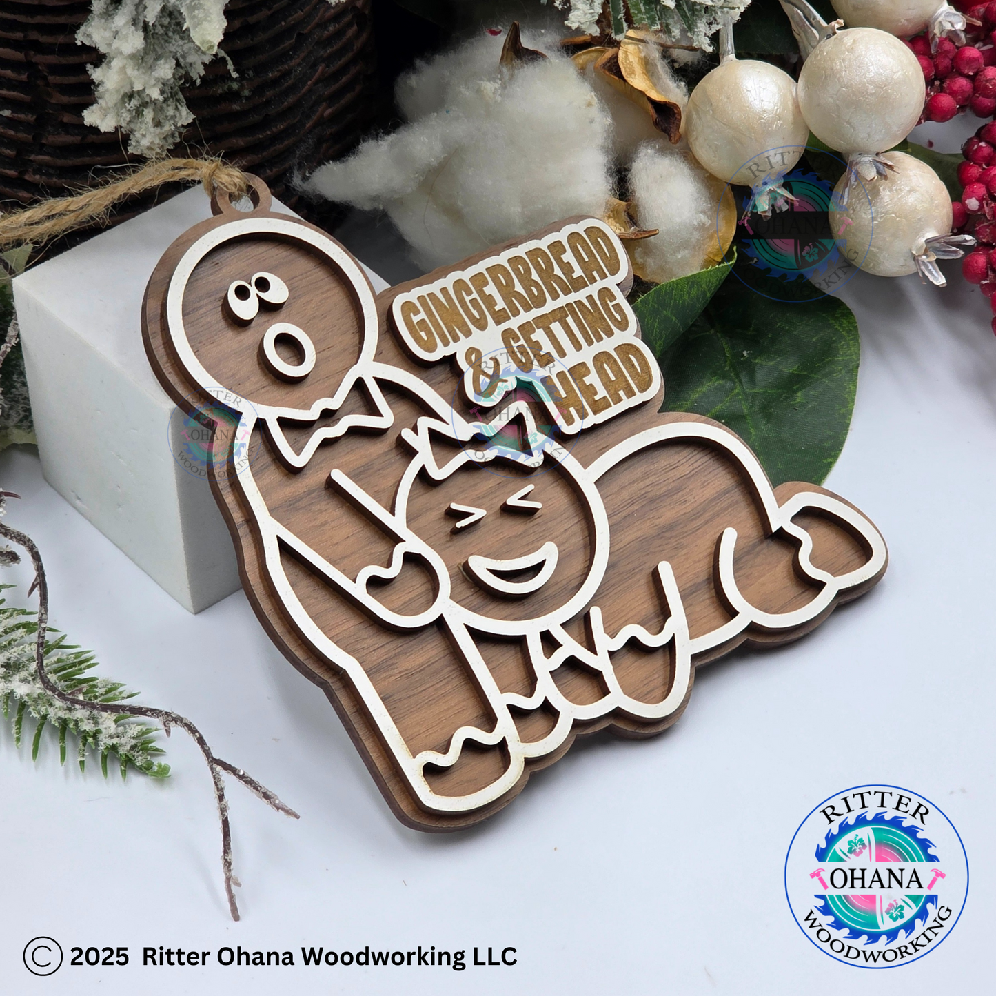 Naughty Gingerbread Ornament-Getting Head