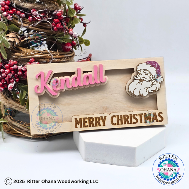 Pink Santa Money Holder