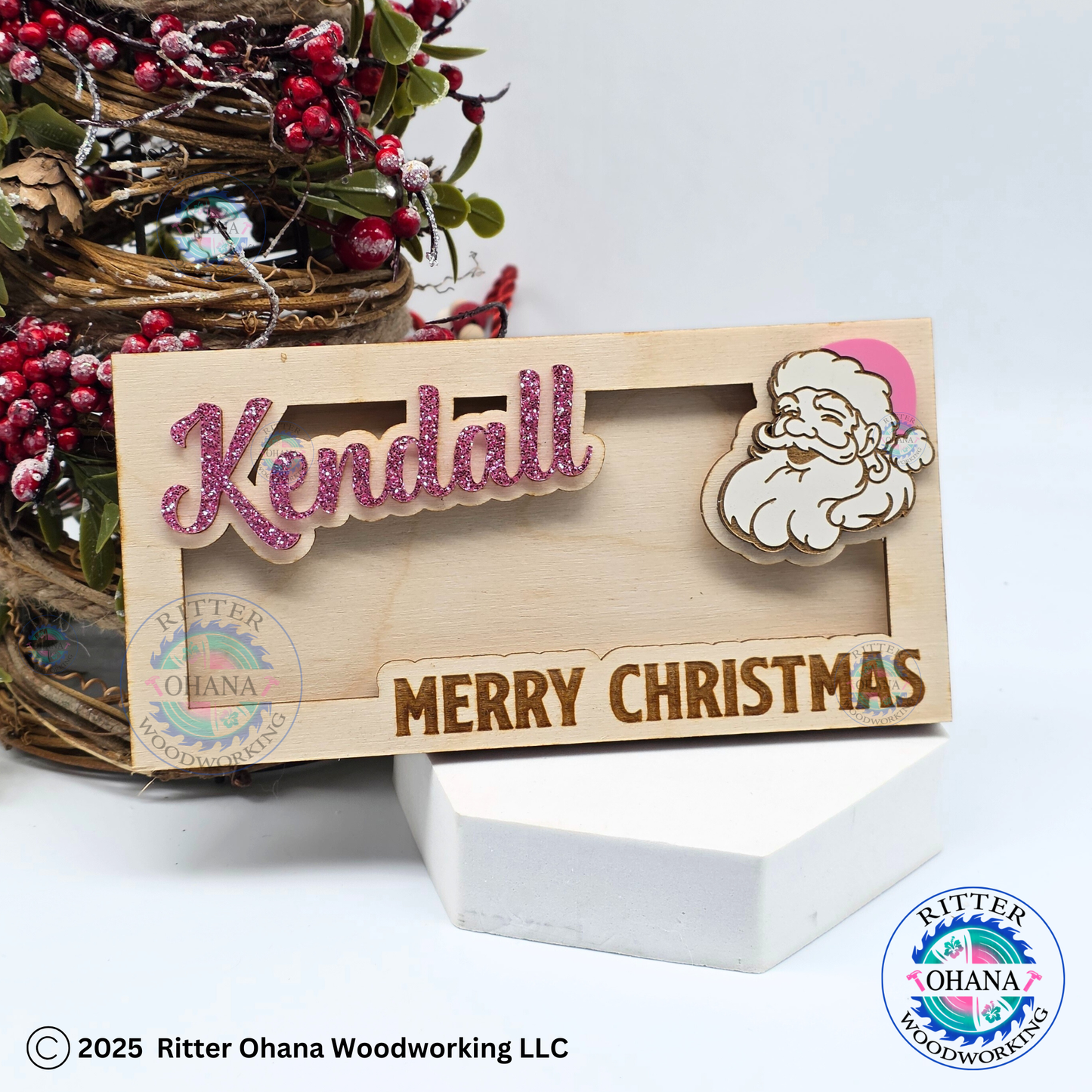 Pink Santa Money Holder