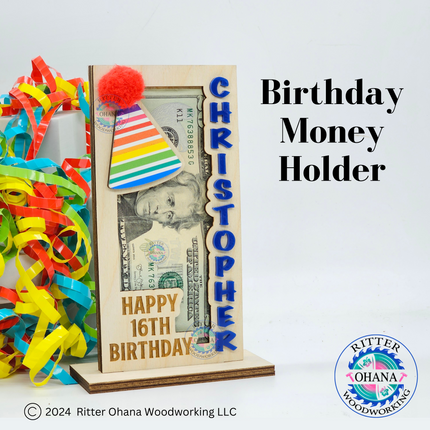 Birthday Hat Money Holder (strip)