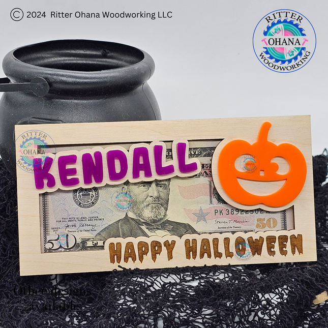 Halloween Pumpkin Money Holder