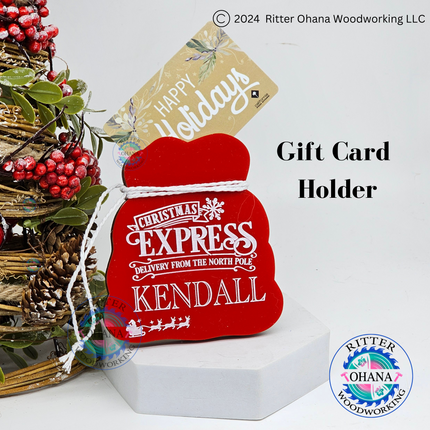 Personalized Santa Sack Money Holder/Gift Card Holder Ornament