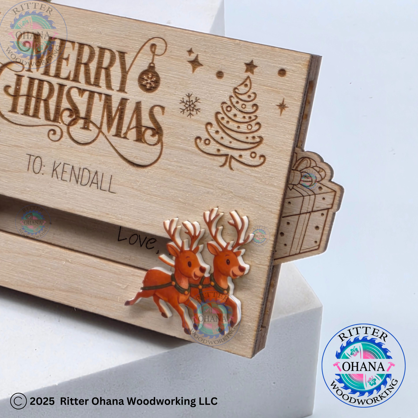 Santa Sleigh Christmas Gift Card Holder