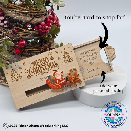 Santa Sleigh Christmas Gift Card Holder