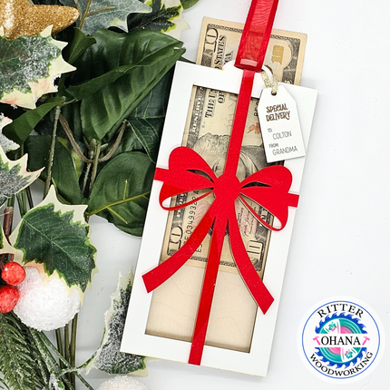 Christmas Bow Money Holder