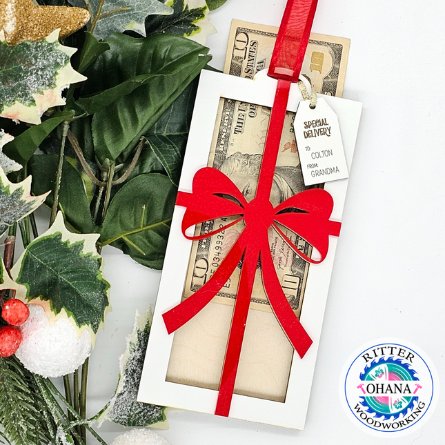 Christmas Bow Money Holder