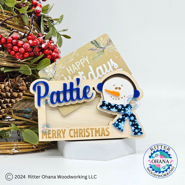Snowman Gift Card Holder
