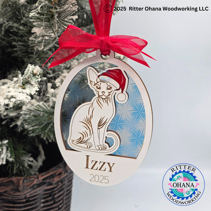 Personalized Sphynx Ornament