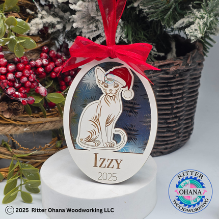 Personalized Sphynx Ornament