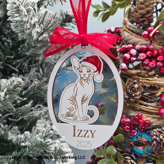 Personalized Sphynx Ornament