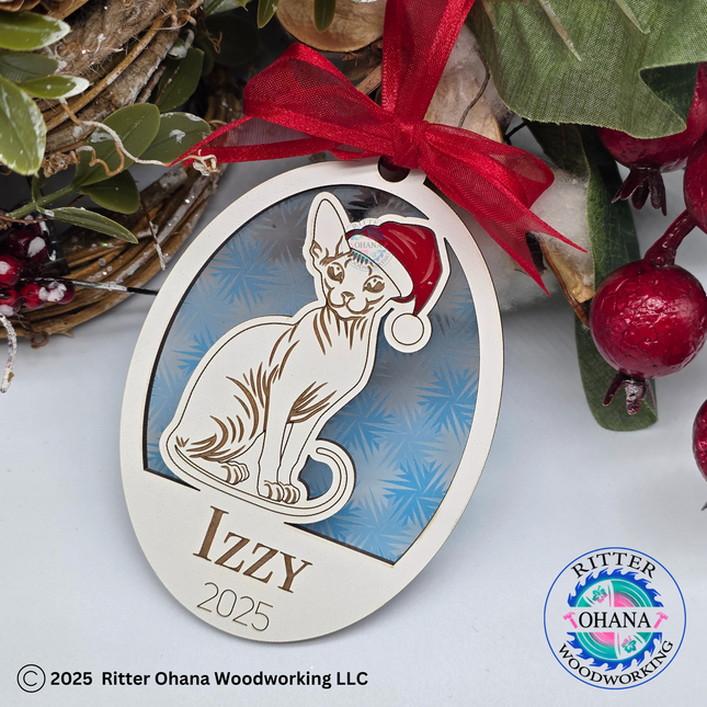 Personalized Sphynx Ornament