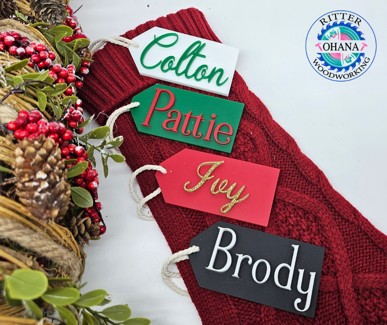 Personalized Christmas Stocking Tags