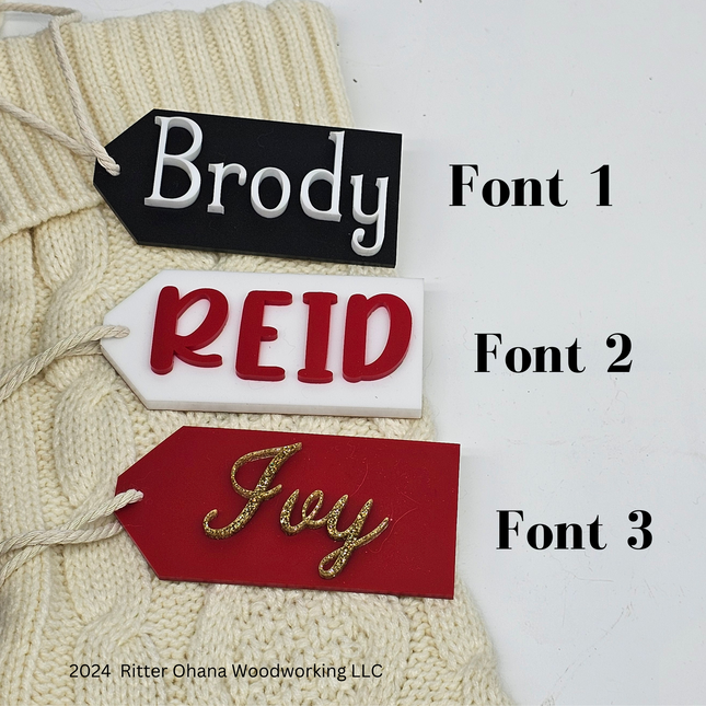 Personalized Christmas Stocking Tags