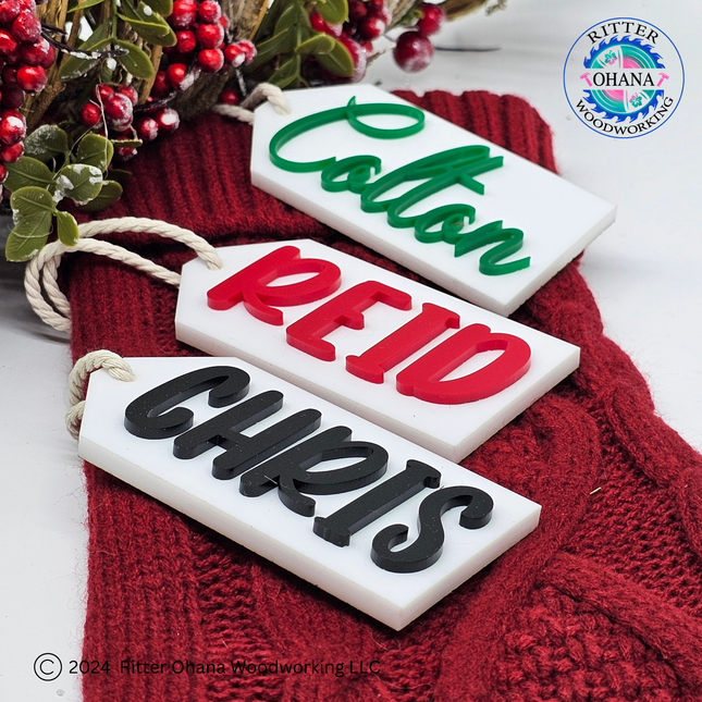 Personalized Christmas Stocking Tags