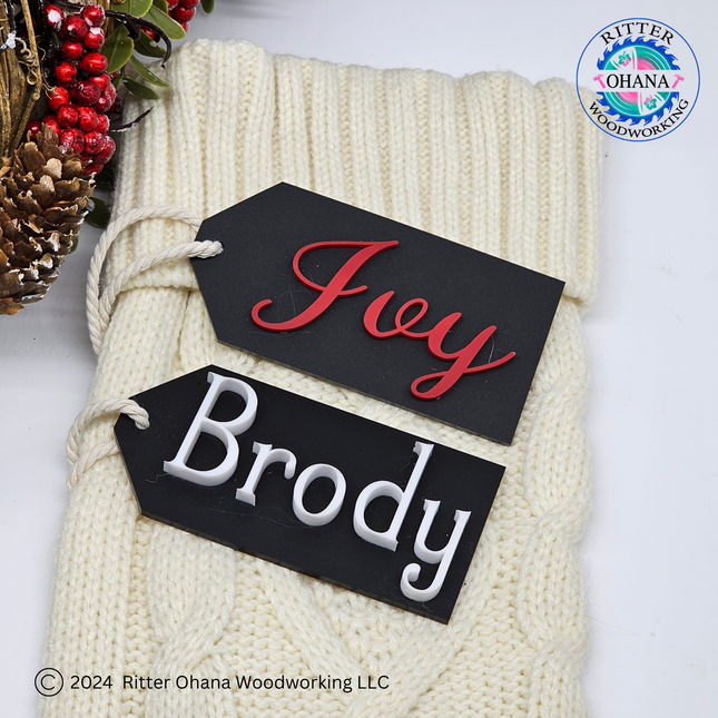 Personalized Christmas Stocking Tags