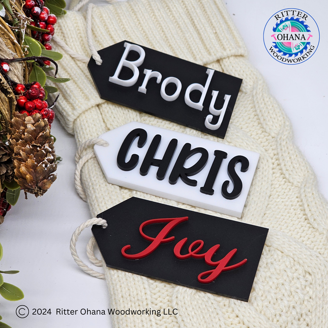 Personalized Christmas Stocking Tags