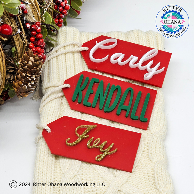 Personalized Christmas Stocking Tags