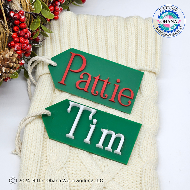 Personalized Christmas Stocking Tags