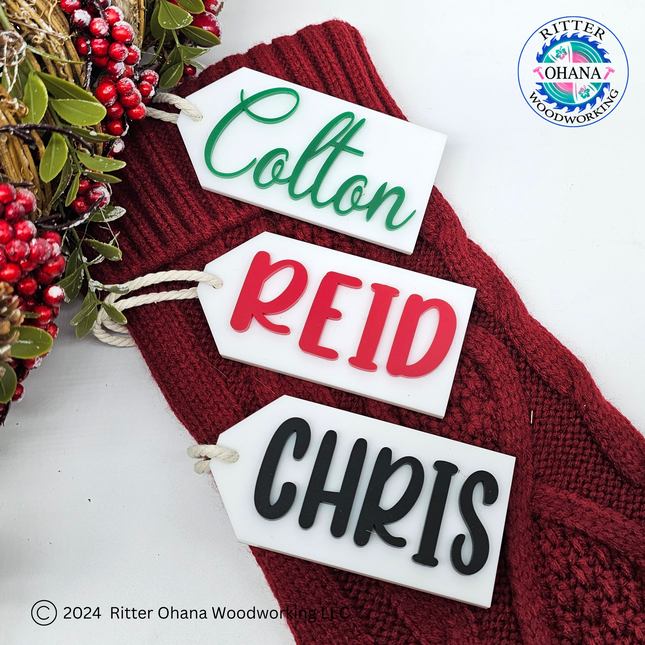 Personalized Christmas Stocking Tags