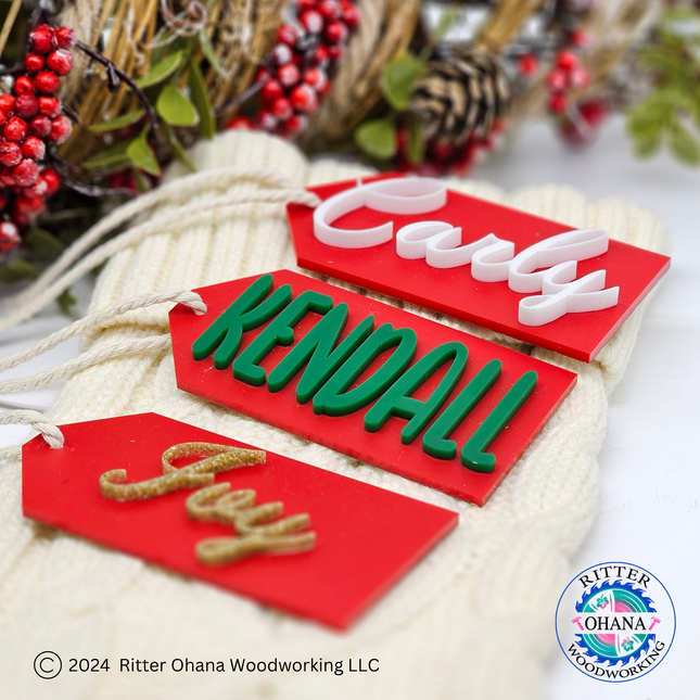 Personalized Christmas Stocking Tags