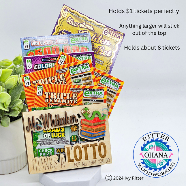 Teacher Lotto Ticket Holder