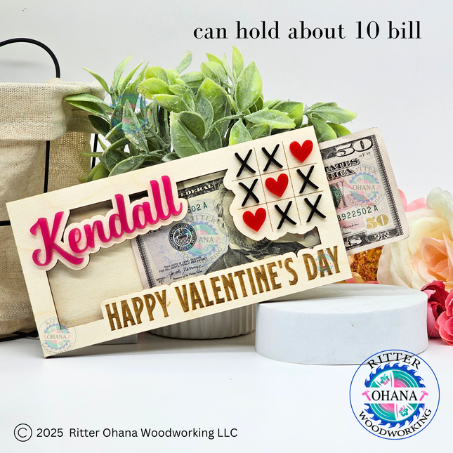 Valentine's Day Tic-Tac-Toe Money Holder