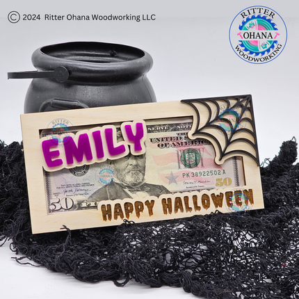 Halloween Spider Web Money Holder
