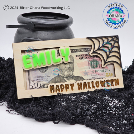 Halloween Spider Web Money Holder