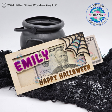 Halloween Spider Web Money Holder