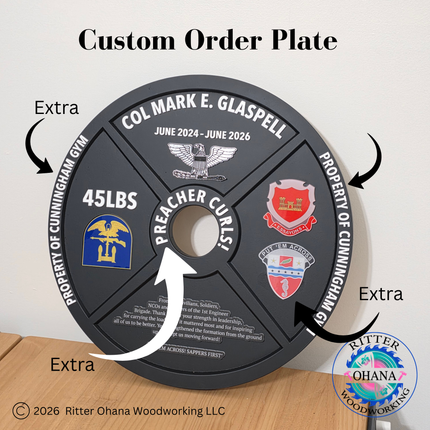 45LBS Weight Plate Plaque