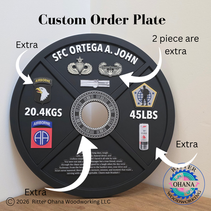 45LBS Weight Plate Plaque