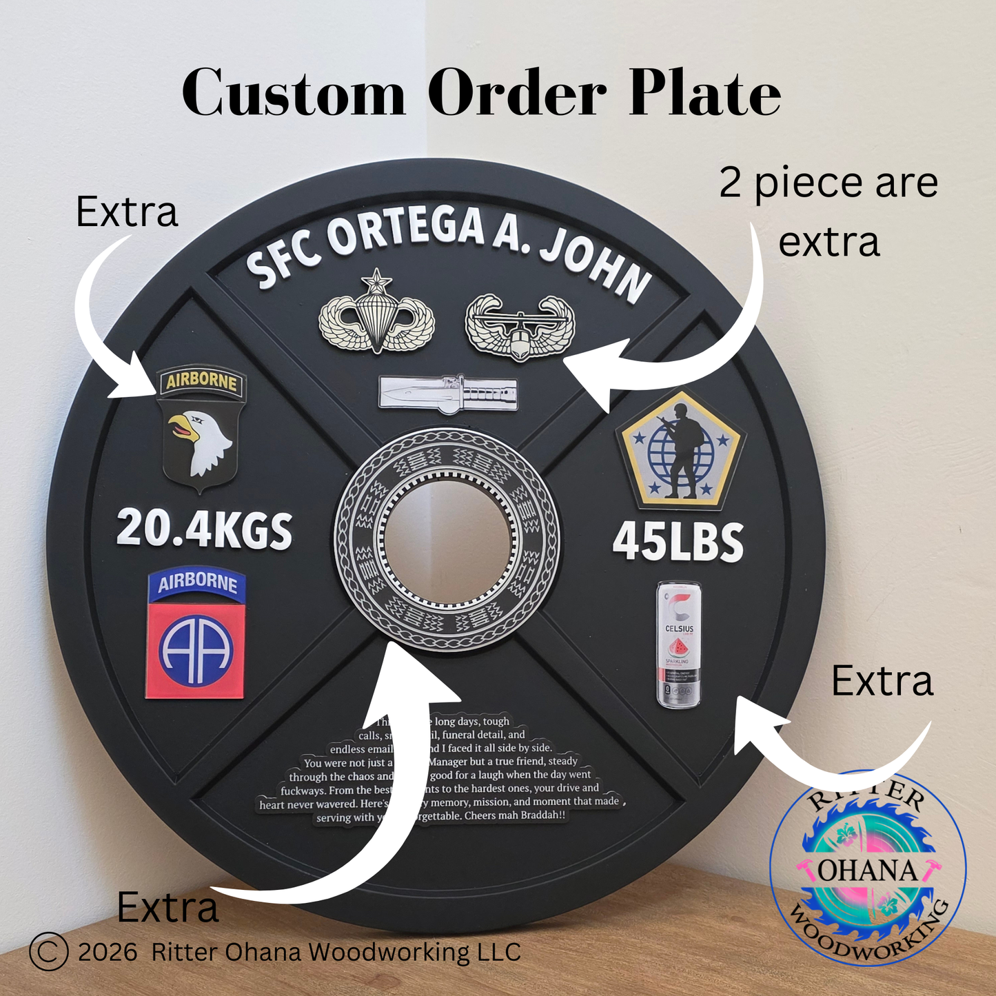 45LBS Weight Plate Plaque