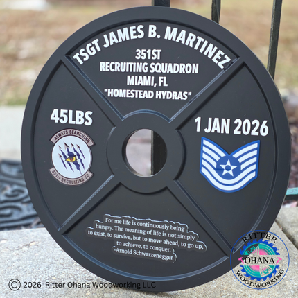 45LBS Weight Plate Plaque