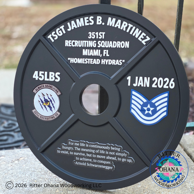 45LBS Weight Plate Plaque