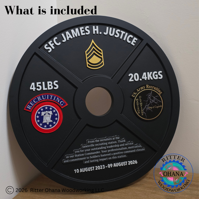 45LBS Weight Plate Plaque