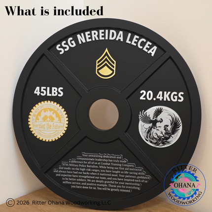45LBS Weight Plate Plaque