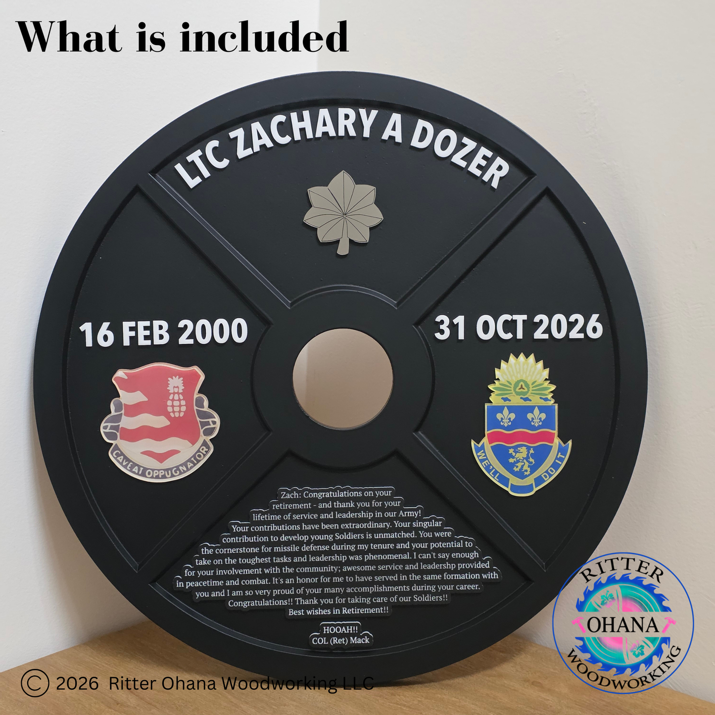 45LBS Weight Plate Plaque