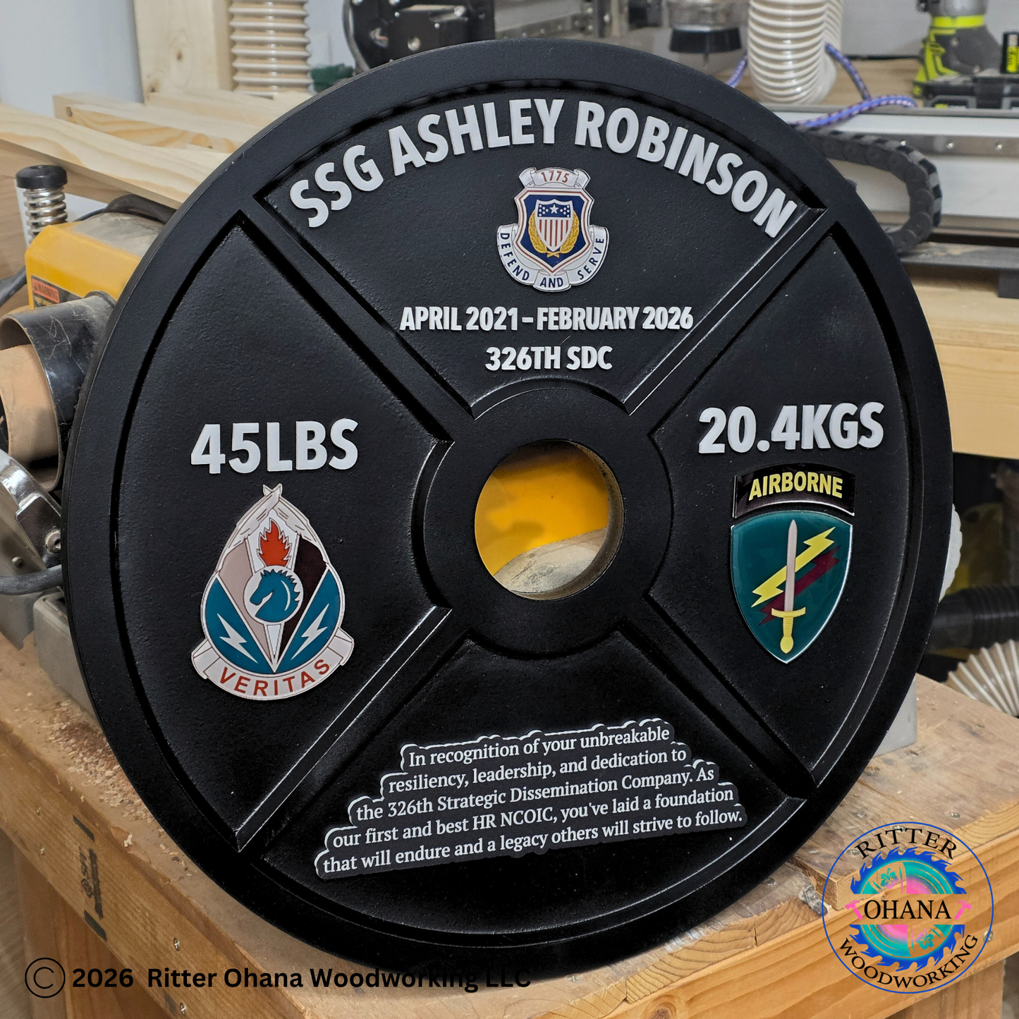 45LBS Weight Plate Plaque