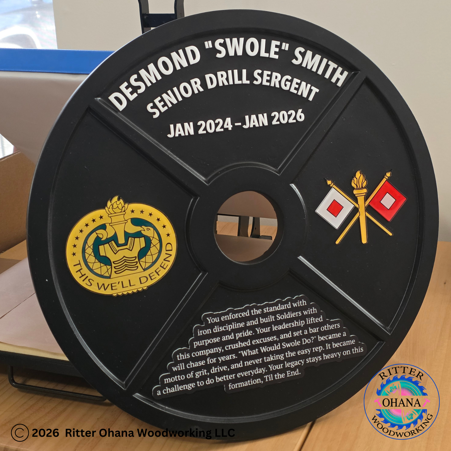 45LBS Weight Plate Plaque