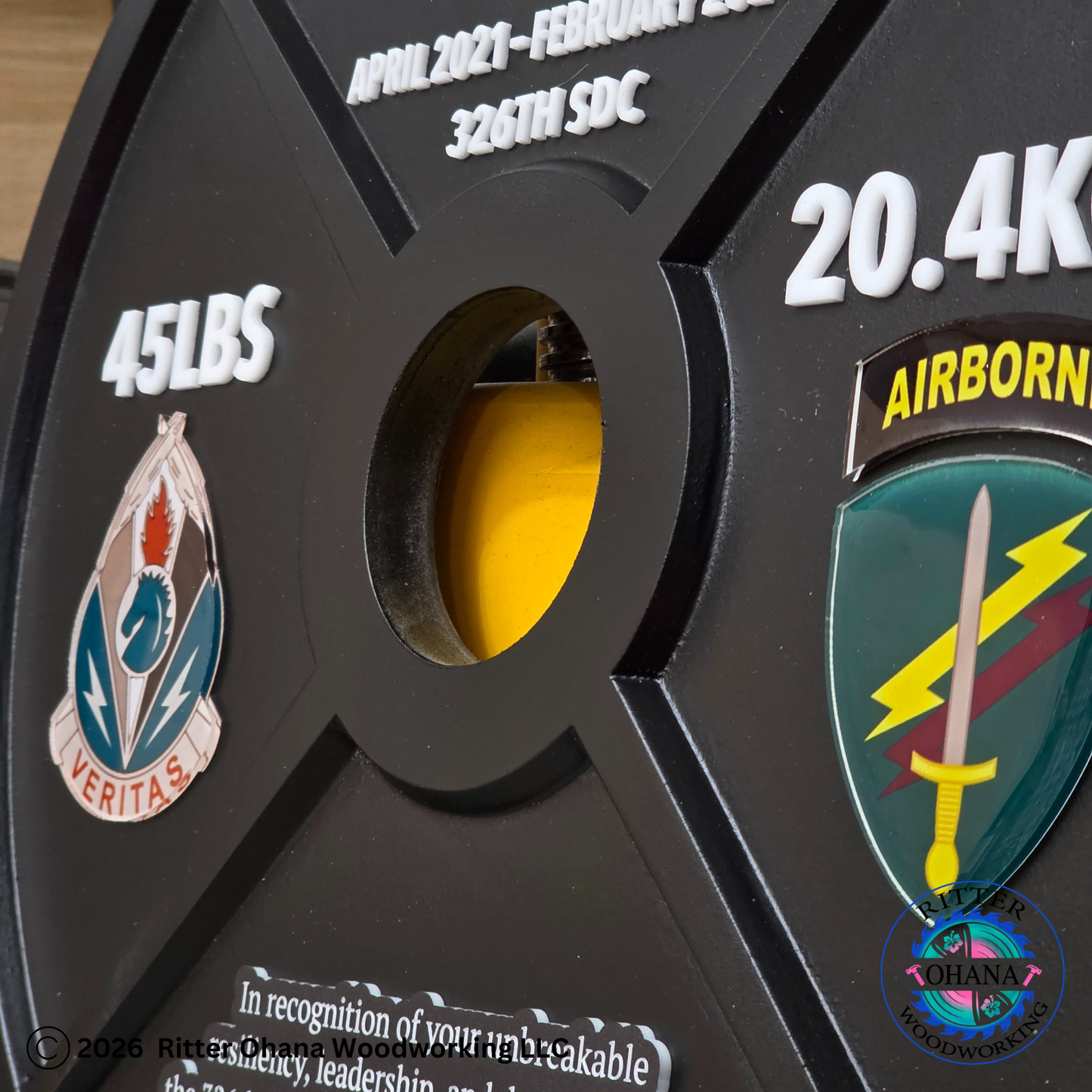 45LBS Weight Plate Plaque